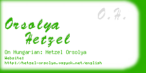 orsolya hetzel business card